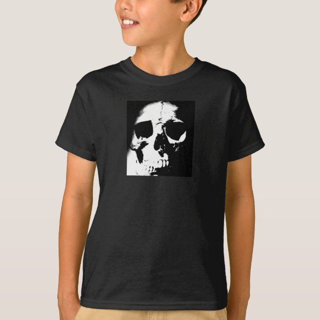Svartvit skal t shirt (Framsida)
