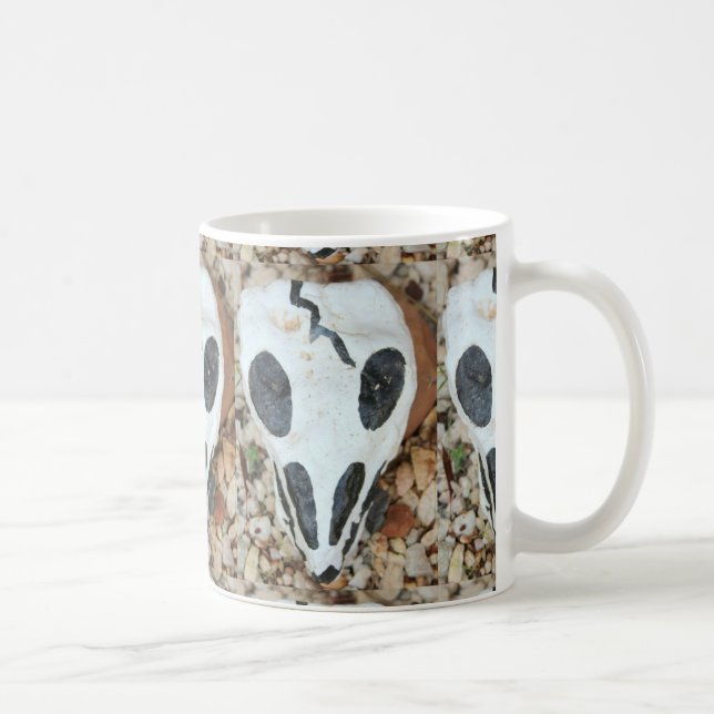 svartvit skalle kaffemugg (Höger)