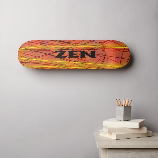 Svartvit skateboard (Väggkonst (Horz))