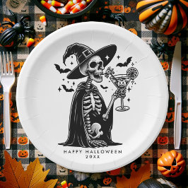 Svartvit Skeleton Halloween fest