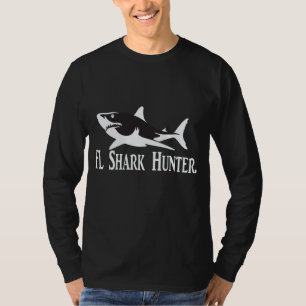 Svartvit skjorta för Xl för Fl-hajjägare Tee Shirt