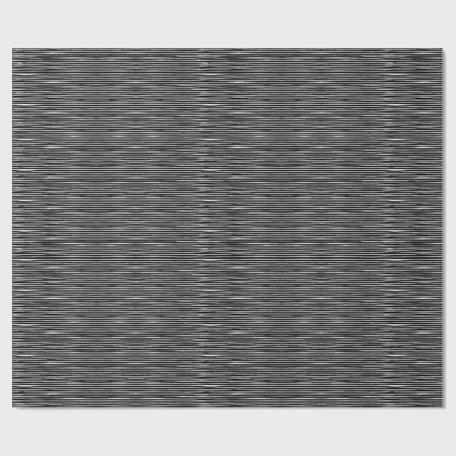 Svartvit skrapalinjer som slår in papper presentpapper (Platt)