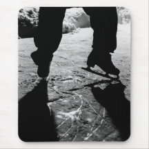 Svartvit skridskoSilhouette