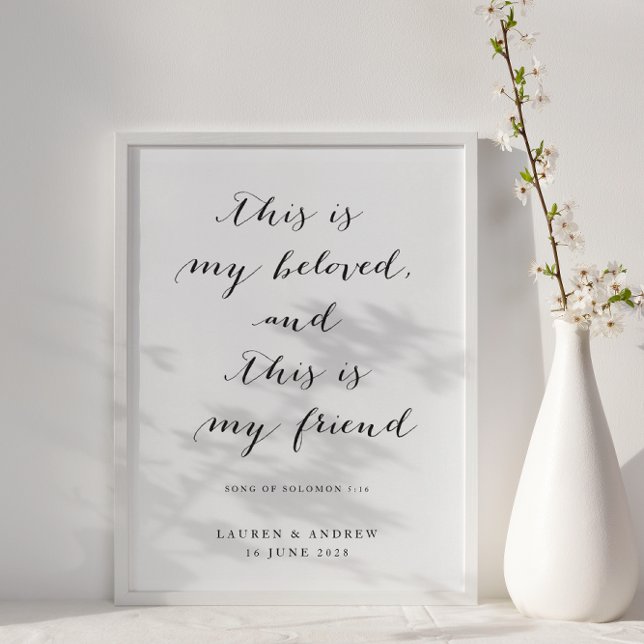 Svartvit skript Det här är min Bröllop Poster (Skapare uppladdad)