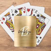 Svartvit skript i Metall guld Brushed