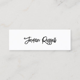 Svartvit skript Social Media Networking Mi Mini Visitkort