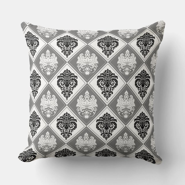 Svartvit skugga Reversible Decorative Pillow Kudde (Framsida)