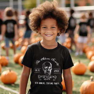 Svartvit Skull, Personlig Halloween fest T Shirt