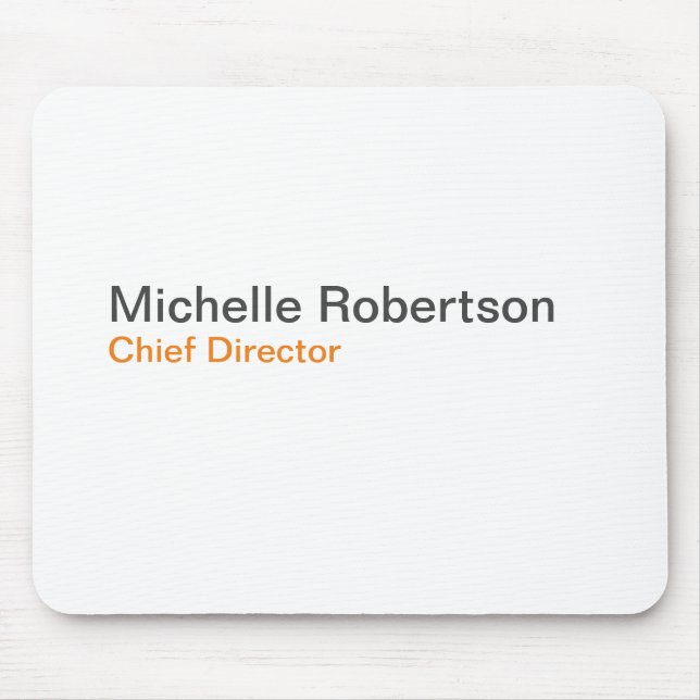 Svartvit slam, minimalistiskt tillägg av egna Namn Musmatta (Framsidan)