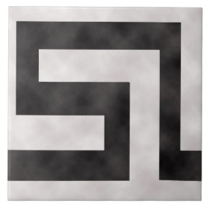 Svartvit slingringar~ kakelplatta