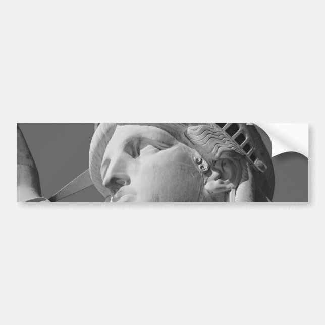 Svartvit slutpunkt-Frihetsgudinnan Bildekal (Framsidan)