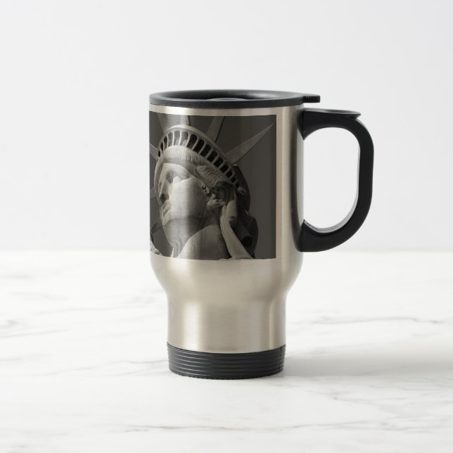 Svartvit slutpunkt-Frihetsgudinnan Resemugg (Höger)