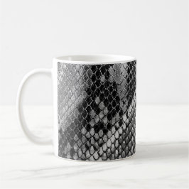 Svartvit snake kaffemugg