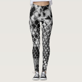Svartvit snake leggings