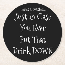 Svartvit snål Underlägg Papper Rund