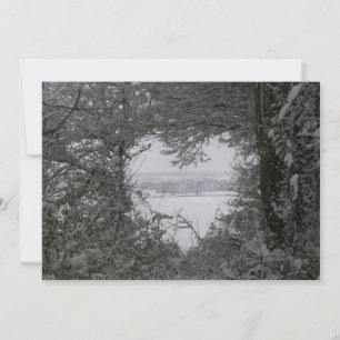 Svartvit Snö Heart-foto-jul i Kärlek Julkort