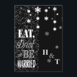 Svartvit Snöflingor Torkad Bröllop Inbjudningar<br><div class="desc">Modern bröllopsinbjudning vinter/jul. Du kan anpassa all standardtext helt och hållet med egna ord till kostym som du behöver, och du kan också ändra typsnitt, storlek, textplacering och färger i texten. Om du bara vill ändra texten användor du alternativet Anpassa den. Om du vill göra mer omfattande ändringar användor du...</div>