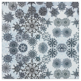 Svartvit Snöflingor Tyg