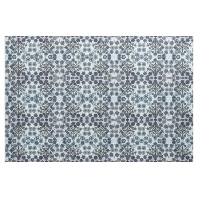 Svartvit Snöflingor Tyg (Fat Quarter)