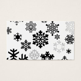 Svartvit Snöflingor Visitkort