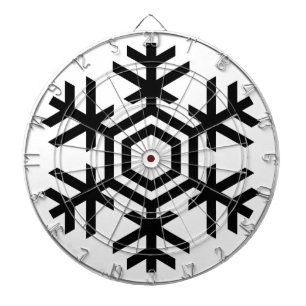 Svartvit snöflummel darttavla