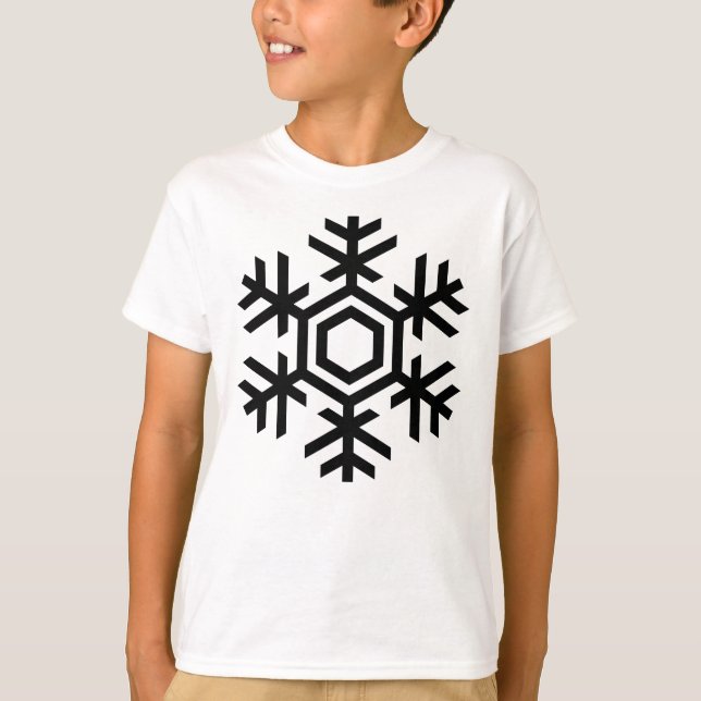 Svartvit snöflummel tee (Framsida)