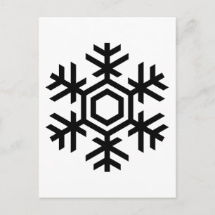 Svartvit snöflummel vykort
