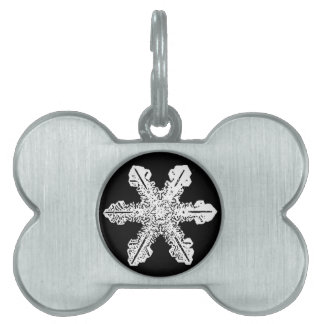 Svartvit Snowflakehusdjurmärkre ID-bricka Husdjur