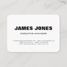 Svartvit Snyggt med fetstil Modern Professionell Visitkort