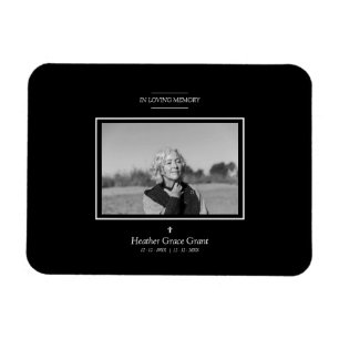 Svartvit sofistikerad, minimalistisk fotobakgrund magnet