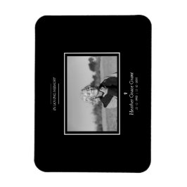 Svartvit sofistikerad, minimalistisk fotobakgrund magnet