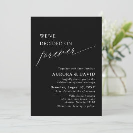 Svartvit som vi har beslutat om i Bröllop Inbjudningar