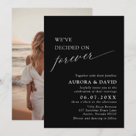 Svartvit som vi har beslutat om i Bröllop Inbjudningar