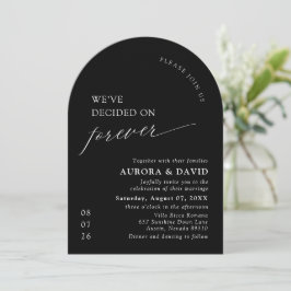 Svartvit som vi har beslutat om i Bröllop Inbjudningar