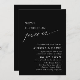 Svartvit som vi har beslutat om i Bröllop Inbjudningar