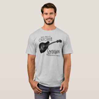 Svartvit Sorensen VX mandolinutslagsplats T-shirt