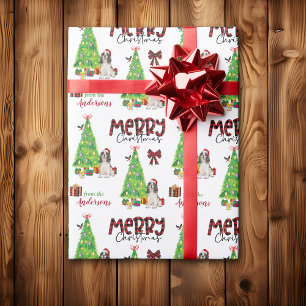 Svartvit spanjor, Bird och Julgran Presentpapper
