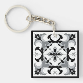 Svartvit spansk Stil-plattan