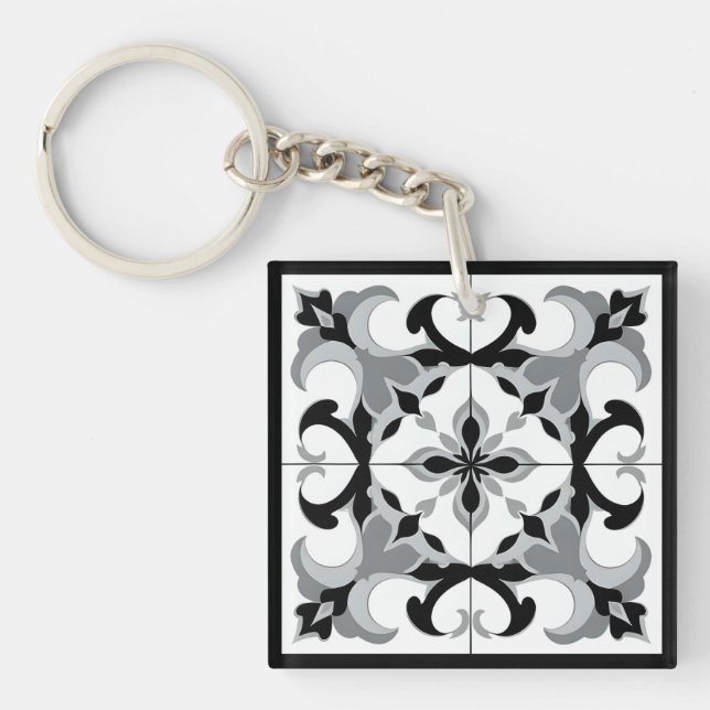 Svartvit spansk Stil-plattan (Framsidan)