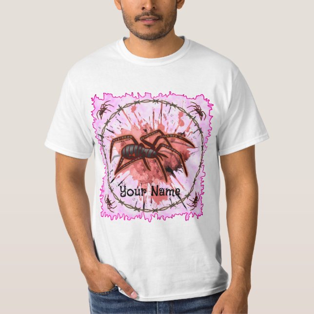 Svartvit spider t shirt (Framsida)