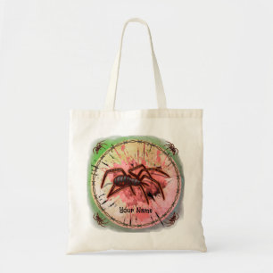Svartvit spider tygkasse