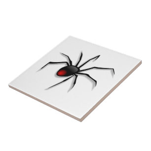 Svartvit spider - välj Färg Kakelplatta