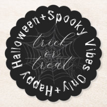 Svartvit Spindelnät Modern Happy halloween