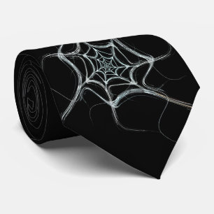 Svartvit Spindelnät Necktie Slips