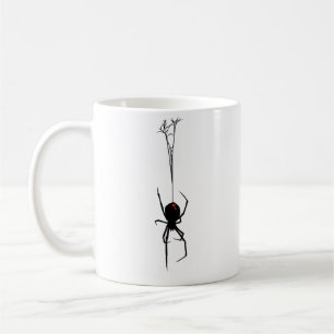 Svartvit spindlar kaffemugg