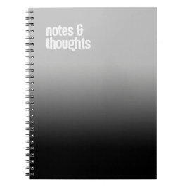 Svartvit Spiral - "Notes & Think" journal Anteckningsbok