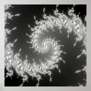 svartvit spiral poster
