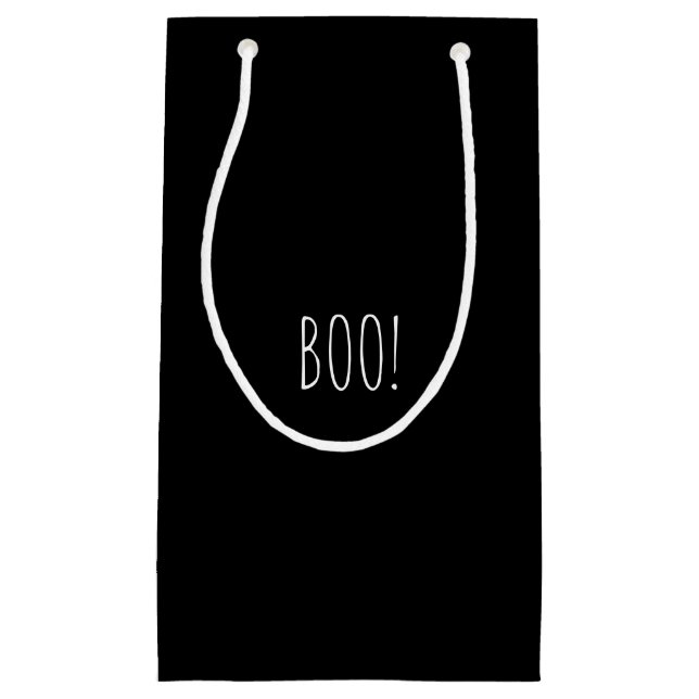 Svartvit spooky minimalist Halloween (Framsidan)