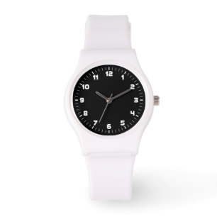 Svartvit sportbevakning armbandsur