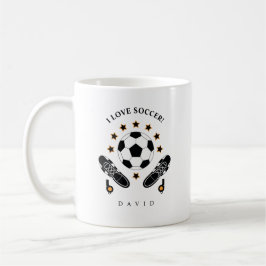 Svartvit sportutrustning Mönster Kaffemugg